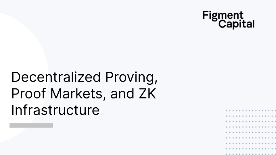 Decentralized Proving, Proof Markets, and ZK Infrastructure