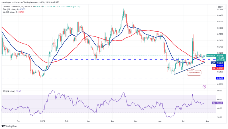 Price analysis 7/29: BTC, ETH, XRP, BNB, ADA, SOL, DOGE, MATIC, LTC, DOT 