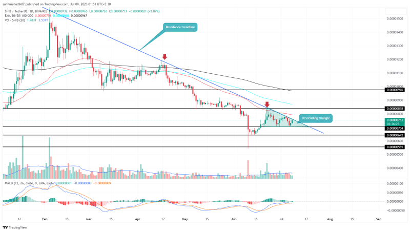 Shiba Inu Price Analysis: Is the $0.000007 Support Enough to Hold?