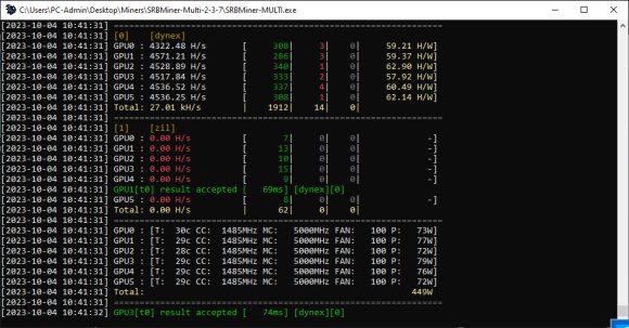 New SRBMiner-Multi 2.3.7 With Dynex (DNX) and Zilliqa (ZIL) Dual-Mining on Nvidia