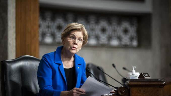 Senator Elizabeth Warren Blames Crypto for Israel Palestine War