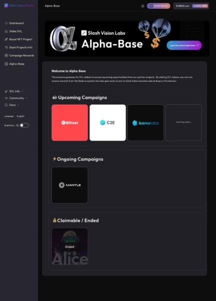 Slash Vision Labs Unveils SVL Alpha-Base: A New Gateway to Exclusive Alpha Opportunities