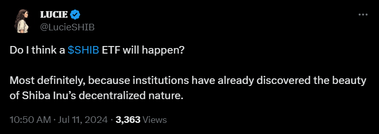 SHIB ETF: Shiba Inu Team Gives 4 Reasons Why SHIB ETF Is Imminent
